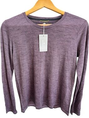 Bombas Merino Wool Blend Crew Neck Long Sleeve T-Shirt Base Layer Sz M